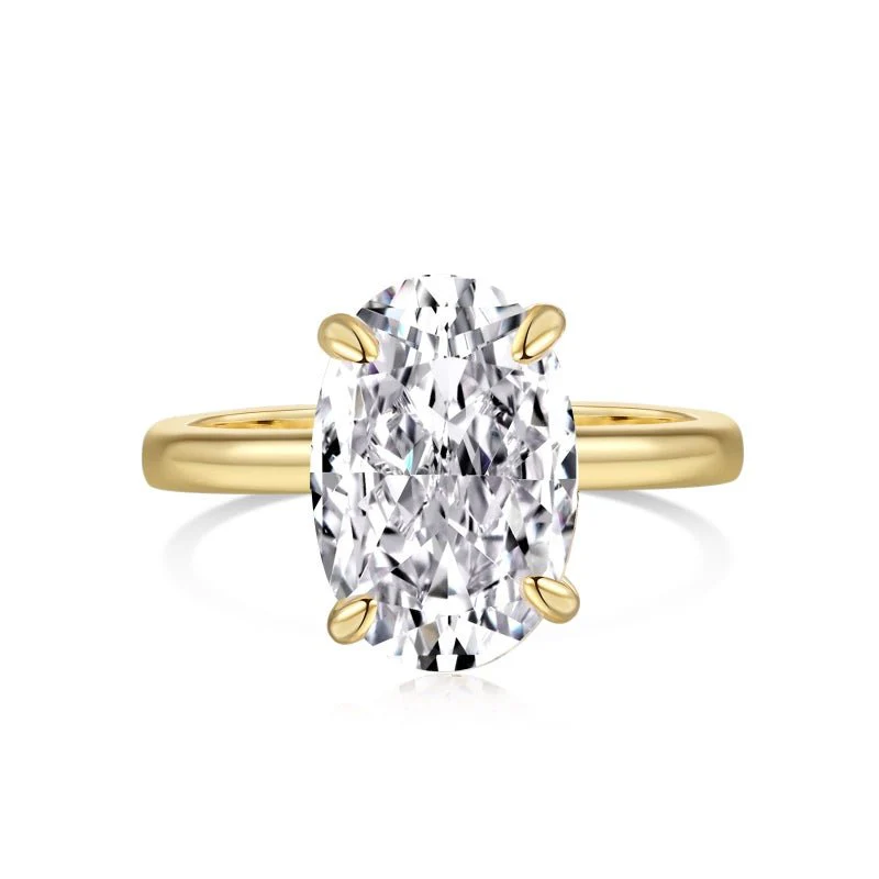 Eva Ovalschliff Ring Gold