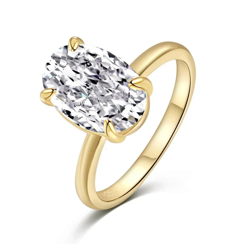 Eva Ovalschliff Ring Gold