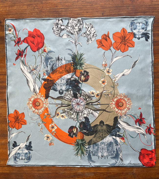 Lichtblauwe luxe zijden pochet en stropdas in geschenkdoos, 'Evolution'-design formele kleding voor bruiloften of als cadeau voor bruidsjonkers