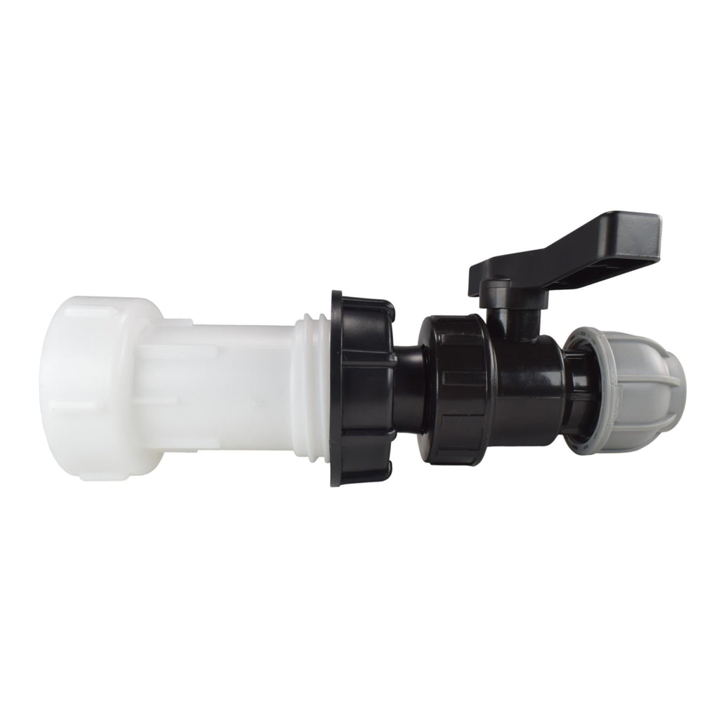 IBC Extender with 2” S60X6 Cap and 32mm MDPE Valve