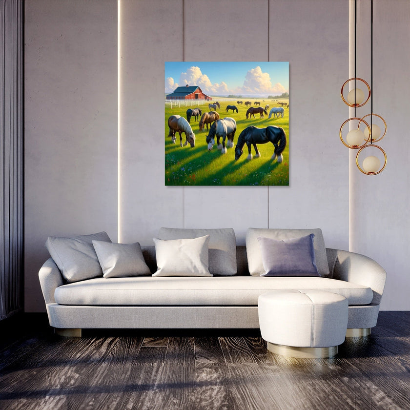 Pasture Horses Canvas