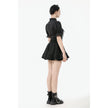 Dark in Love Viktoria Lace Ruffle Gothic Blouse in Black