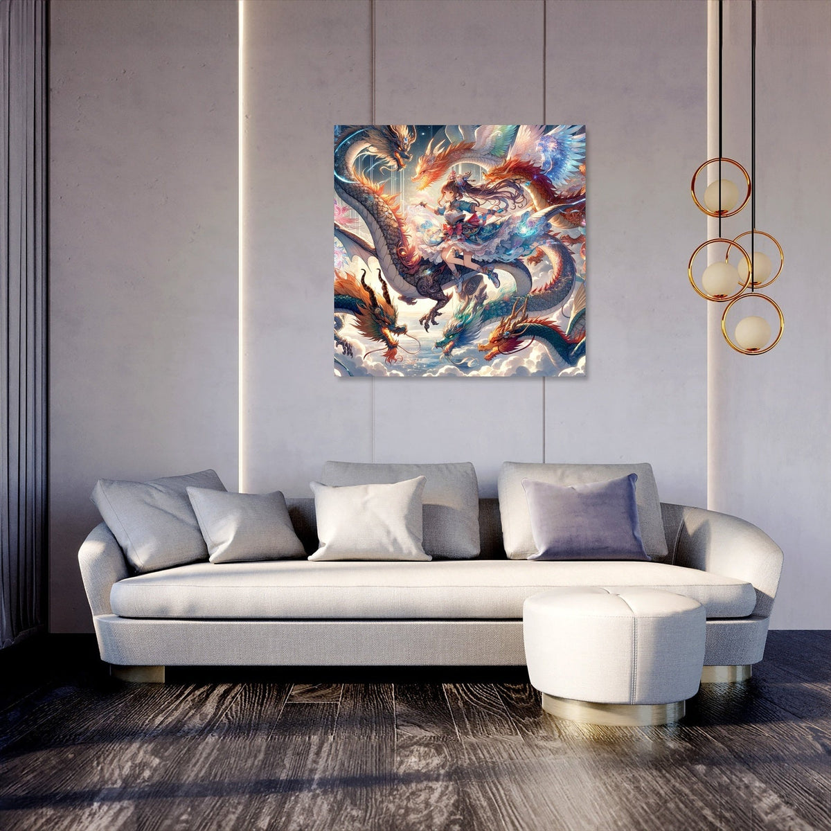 Elemental Dragon Dance Canvas