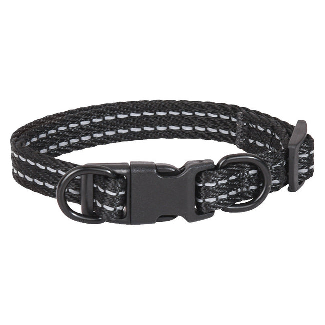 Collar Reflectante para Perro con Hebilla de Liberación Anillo Doble en D y Cincha
