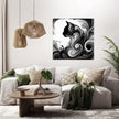 Whispering Cat Shadows Canvas