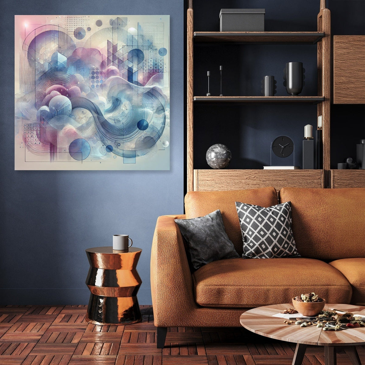 Dreamscape Layered Forms Canvas