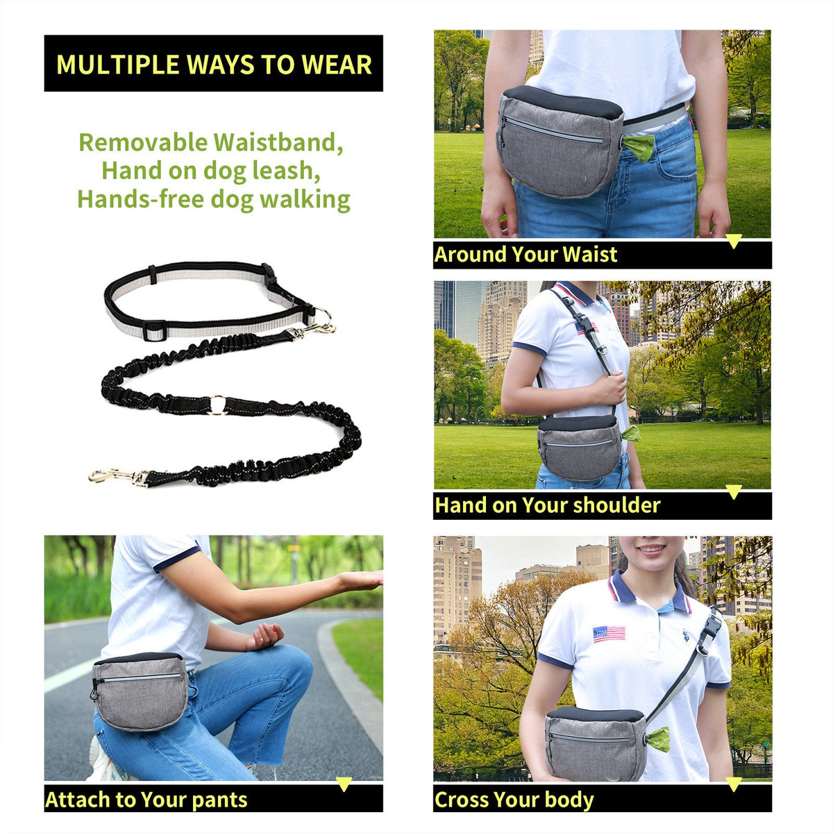 Bolsa para snacks para perros, accesorio para pasear al perro, bolsa para snacks de adiestramiento para excursiones