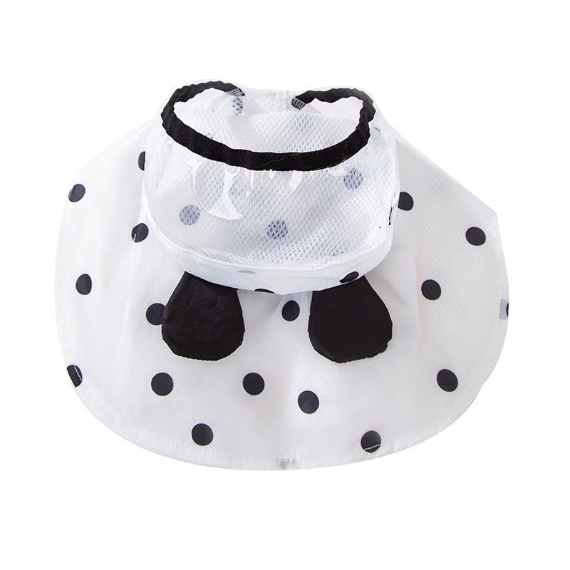 Summer Full Printed Polka Dot Bear Dog Poncho