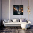 Ghostly Scholar's Library Canvas