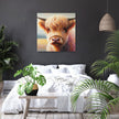 Gentle Highland Cow Gaze Canvas