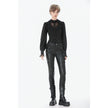 Dark in Love Punk Leather-Look Strap Detail Trousers