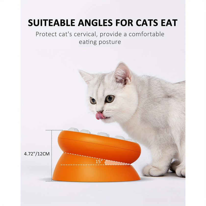 Interactive Puzzle For Cats Raised Educational Toy Slow Pet Feeder Dry Food Dispenser And Snacks