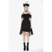 Dark in Love Romantic Gothic Lace Layered High-Low Dress