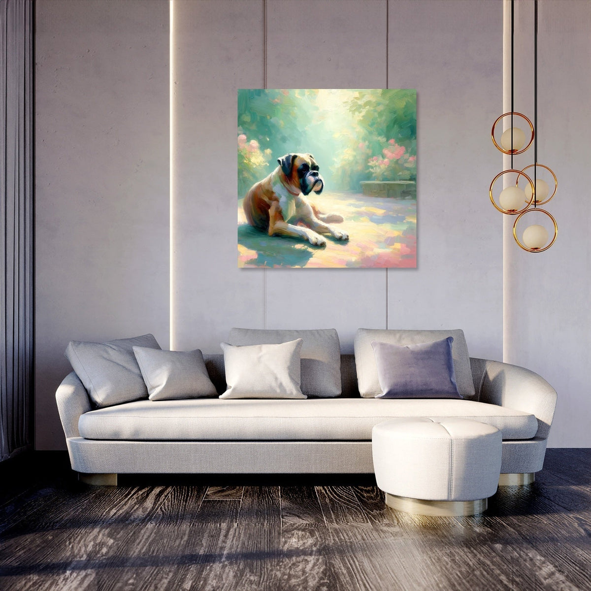 A Tranquil Moment Boxer Dog Canvas