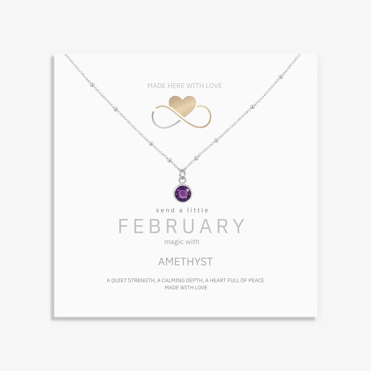 Amethyst-Geburtsstein-Halskette für den Februar