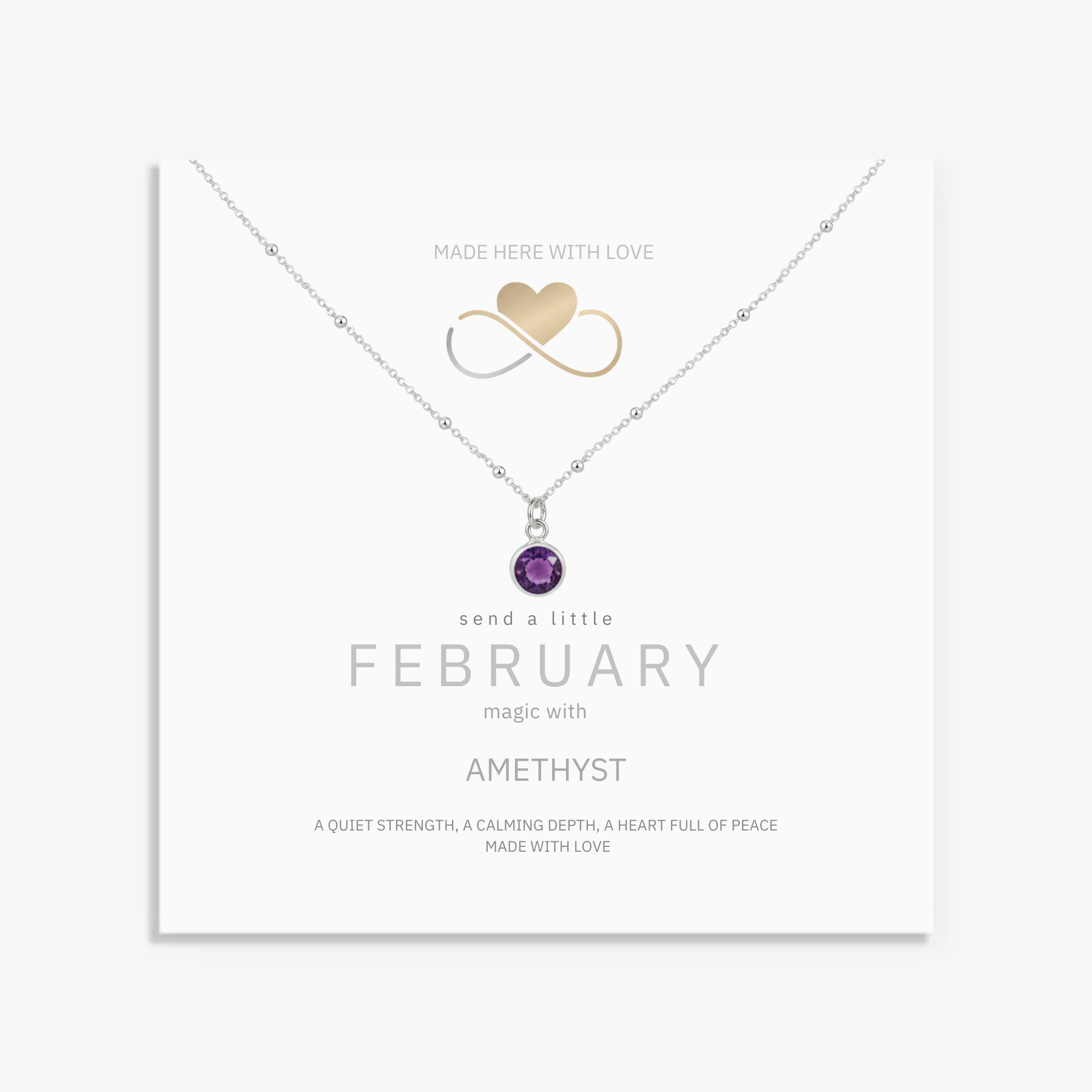 Amethyst February Birthstone Necklace