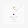 Amethyst-Geburtsstein-Halskette für den Februar