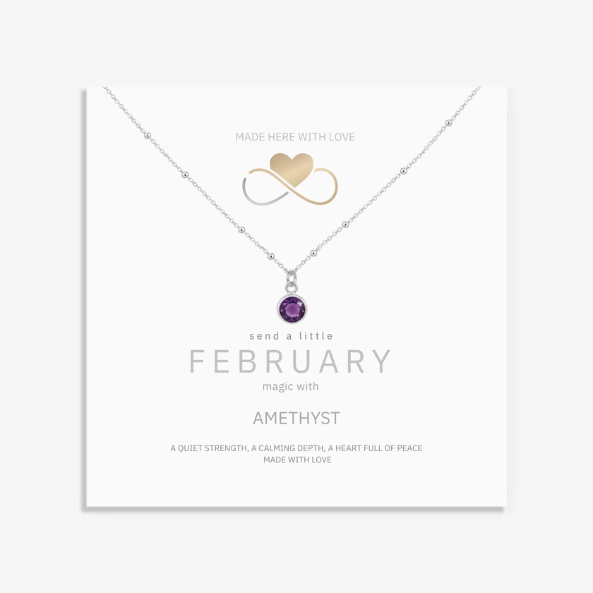 Amethyst-Geburtsstein-Halskette für den Februar