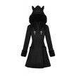 Dark in Love Cat-Ear Faux Fur Trim Gothic Coat