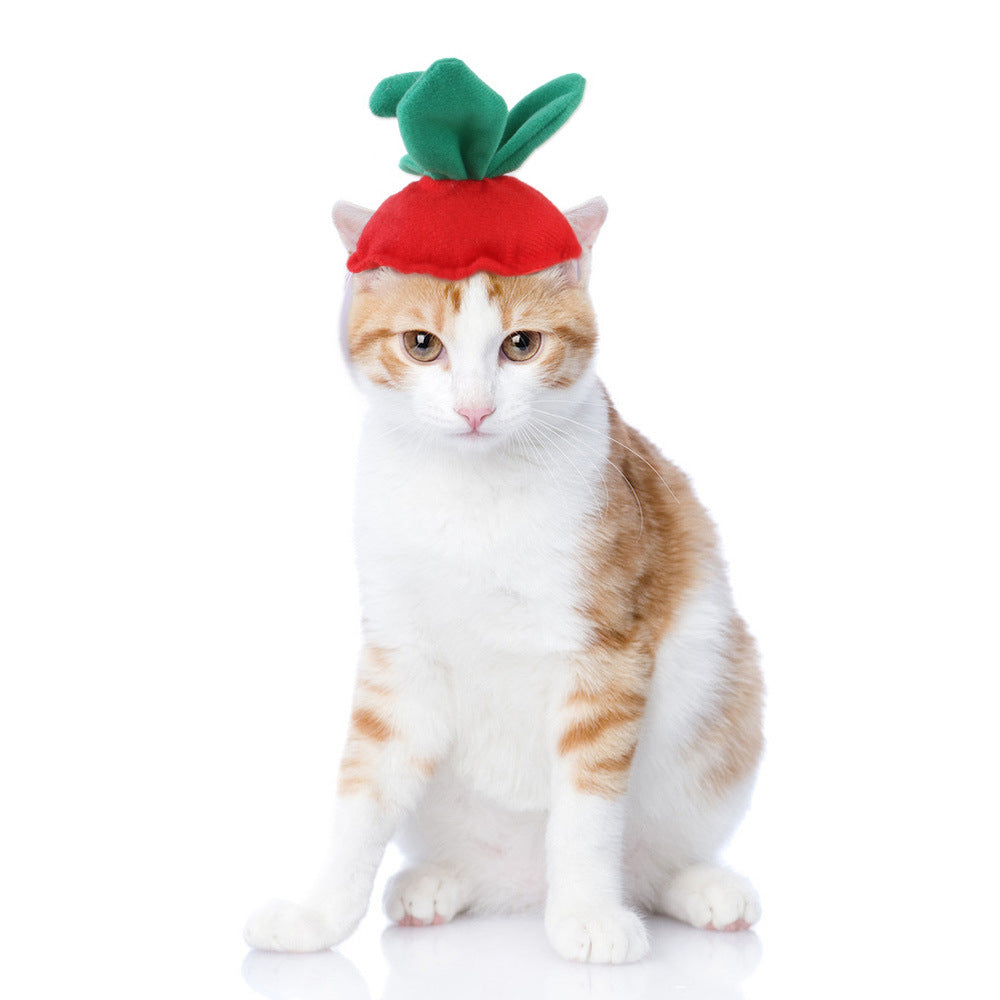 Pet Headgear Cute Dog Teddy Dress Up SUNFLOWER Cat Headdress Wig Cat Headgear Hat