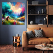 Vivid Highland Cow Escape Canvas