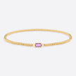 Pulsera de cuentas doradas con piedra natal