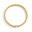 Gold Beaded Bubble Birthstone Bracelet