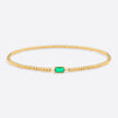 Pulsera de cuentas doradas con piedra natal