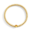 Gold Beaded Bubble Birthstone Bracelet