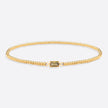 Pulsera de cuentas doradas con piedra natal