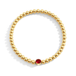 Gold Beaded Bubble Birthstone Bracelet