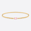 Pulsera de cuentas doradas con piedra natal