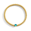 Gold Beaded Bubble Birthstone Bracelet