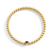 Gold Beaded Bubble Birthstone Bracelet