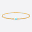 Pulsera de cuentas doradas con piedra natal