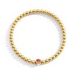 Gold Beaded Bubble Birthstone Bracelet