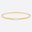 Pulsera de cuentas doradas con piedra natal