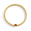 Gold Beaded Bubble Birthstone Bracelet