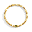 Gold Beaded Bubble Birthstone Bracelet