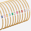 Pulsera de cuentas doradas con piedra natal