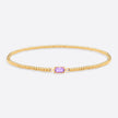 Pulsera de cuentas doradas con piedra natal