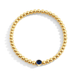 Gold Beaded Bubble Birthstone Bracelet