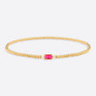 Pulsera de cuentas doradas con piedra natal