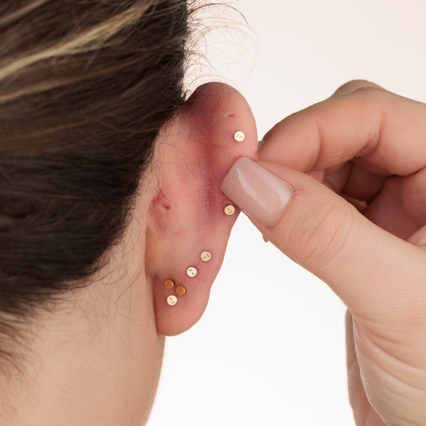 Diamond Drop Single Flat Back Ohrring