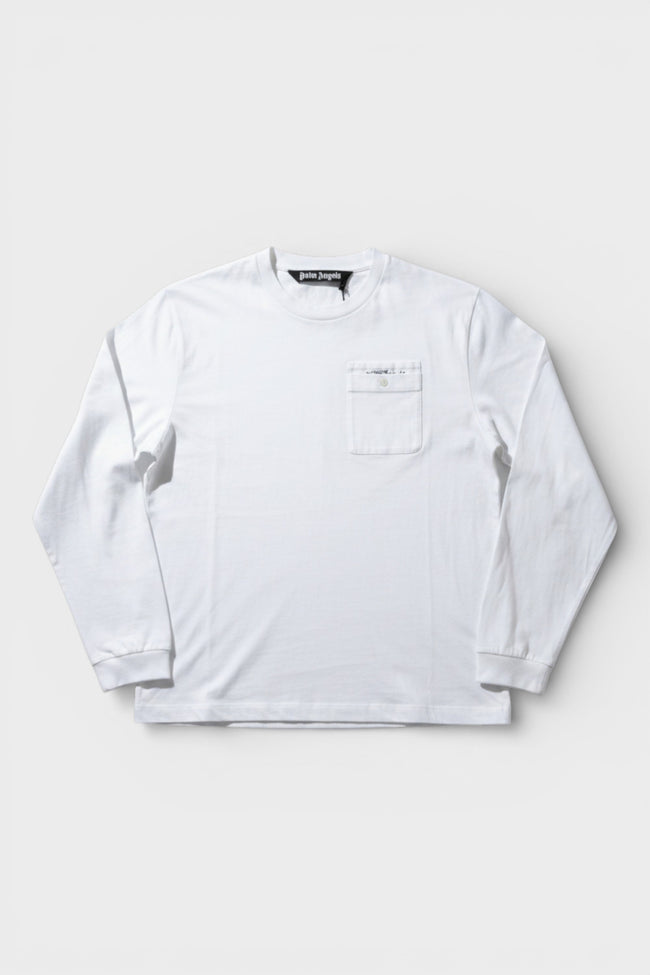 Regular Fit långärmad t-shirt vit