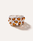 Floral Amber Cuff Ring