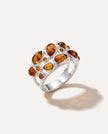 Floral Amber Cuff Ring