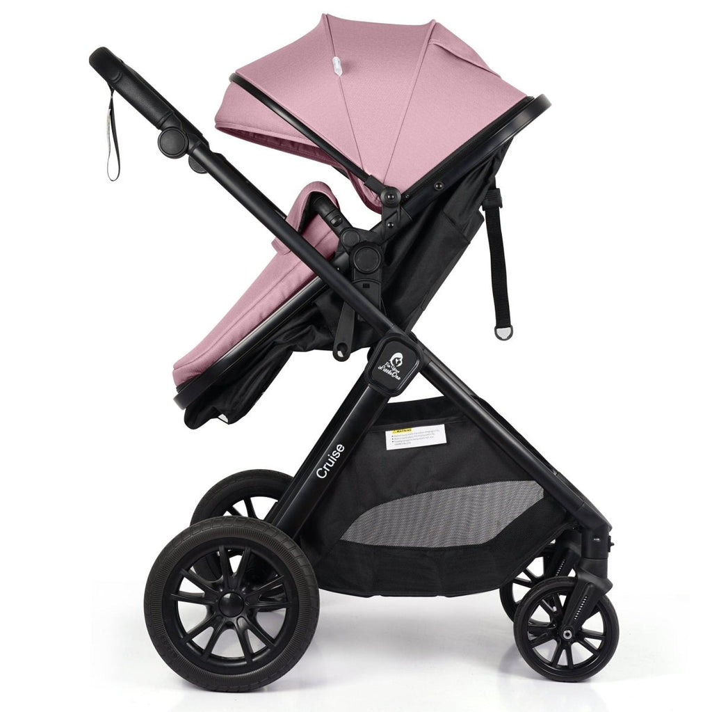 For Your Little One Cruise 3 In 1 Travel System With i-Size Car Seat - Blush Rose (Free Cupholder And Seat Liner Included!)
