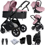 For Your Little One Cruise 3 In 1 Travel System With i-Size Car Seat - Blush Rose (Free Cupholder And Seat Liner Included!)