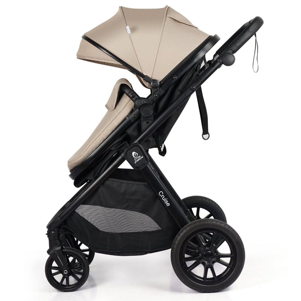 For Your Little One Cruise 3 In 1 Travel System With i-Size Car Seat - Dune Beige (Free Cupholder And Seat Liner Included!)